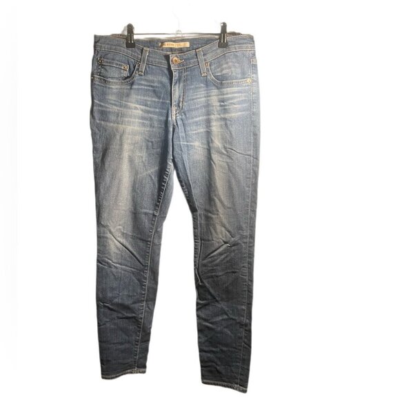 Big Star Blue Slim Jeans with Fading Medium Wash Stretch Tapered Whiskering 30 - Picture 2 of 5